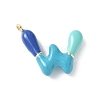 Brass Enamel Pendants KK-E093-03G-W-01-1