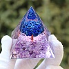 Natural Lapis Lazuli & Amethyst Orgonite Pyramid Resin Energy Generators PW-WGBC1F9-01-4