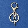 Alloy Initial Letter Charm Keychains KEYC-YW00006-09-1