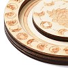 Flat Round Wood Bracelet Display Trays BDIS-G010-01D-3