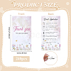 240Pcs Floral Print Paper Care Instructions Cards AJEW-FG0005-62B-2