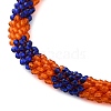 Glass Crochet Beaded Necklace NJEW-Z029-04B-3