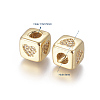 Brass Micro Pave Cubic Zirconia Beads X-ZIRC-G162-16G-04-2