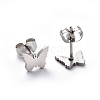 304 Stainless Steel Stud Earrings EJEW-H368-43P-2