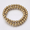 Electroplate Non-Magnetic Synthetic Hematite Beads Strands G-F585-C01-8mm-2