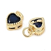 Real 18K Gold Plated Brass Inlaid Cubic Zirconia Charms ZIRC-L100-074G-01-2