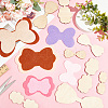 Unfinished Wood Cutout Sets WOOD-WH0029-17B-4