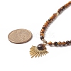 Natural Tiger Eye Beaded Necklaces NJEW-JN04226-04-3