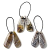 2Pcs Natural Mexican Agate Pendants G-B105-01E-1