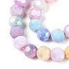 Anti-Tarnish Electroplate Glass Beads Strands X-EGLA-T021-8mm-15-14-3
