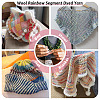 1 Skein 80% Wool 20% Acrylic Fiber Rainbow Segment Dyed Yarn OCOR-TA0003-02B-9