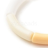 Acrylic Curved Tube Beaded Stretch Bracelet BJEW-JB07973-04-5