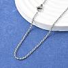 Tarnish Resistant 304 Stainless Steel Necklaces Unisex Rolo Chain Necklaces NJEW-507L-6-1