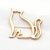 Cat Outline Alloy Brooch PW-WG63C11-01-5