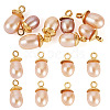 8Pcs Natural Pearl Pendants PALLOY-TAC0180-1