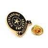 Golden Tone Alloy Outstanding Employee of The Month Enamel Pins JEWB-K021-07G-02-3