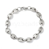 Non-Tarnish 201 Stainless Steel Coffee Bean Chain Bracelets for Women Men BJEW-I316-06P-1