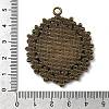 Vintage Tibetan Style Alloy Flower Pendant Cabochon Bezel Settings X-TIBEP-M018-65AB-NF-3