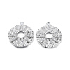 Brass Pave Clear Cubic Zirconia Pendants KK-N232-456P-2