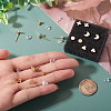 16Pcs 4 Styles Brass Stud Earrings for Women EJEW-TA0001-68-6