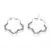 Long-Lasting Plated 304 Stainless Steel Wire Wrapped Hoop Earrings EJEW-D250-03A-P-2