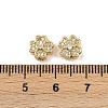 Rack Plating Brass Micro Pave Cubic Zirconia Beads ZIRC-A006-04G-02-4
