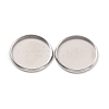 Non-Tarnish 316 Surgical Stainless Steel Cabochon Tray Settings STAS-I187-06F-P-2