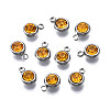 201 Stainless Steel Rhinestone Charms STAS-S068-18-1