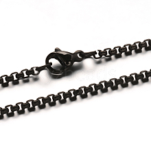 304 Stainless Steel Box Chain  Necklaces STAS-L164-04B