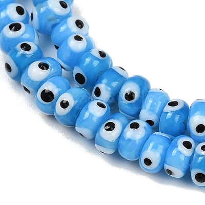 Handmade Evil Eye Lampwork Beads Strands LAMP-A007-02A-03-1