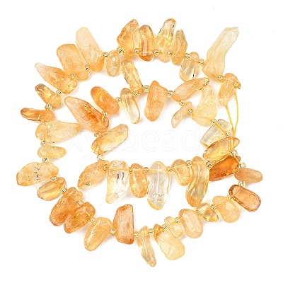 Heated Natural Citrine Beads Strands G-F821-C04-01-1