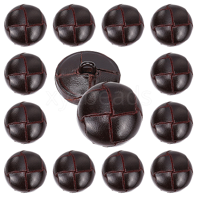 12Pcs Leather Buttons BUTT-HY0001-26A-1