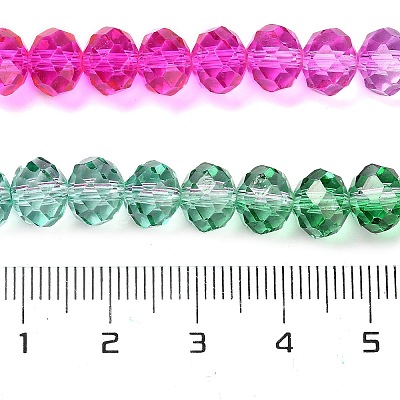 Transparent Painted Glass Beads Strands X1-DGLA-A034-T8mm-A03-1
