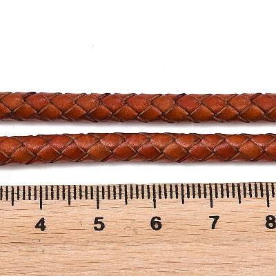 Braided Leather Cord with Core WL-F009-5mm-06-1