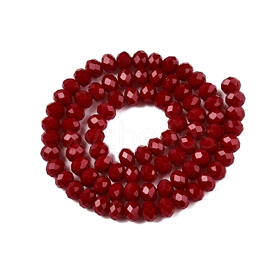 Opaque Solid Color Imitation Jade Glass Beads Strands EGLA-A044-P6mm-D02-1