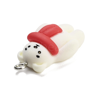 Christmas Theme Opaque Resin Pendants RESI-F054-B10-1