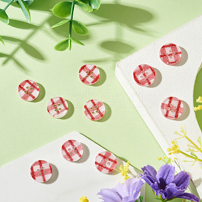 10Pcs Resin Buttons BUTT-TA0001-45B-1