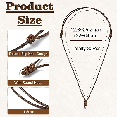 Korea Waxed Polyester Cord Adjustable Necklace Making NJEW-YW00001-1