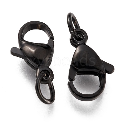 304 Stainless Steel Lobster Claw Clasps Ion Plating(IP) STAS-G240-01D-EB-1