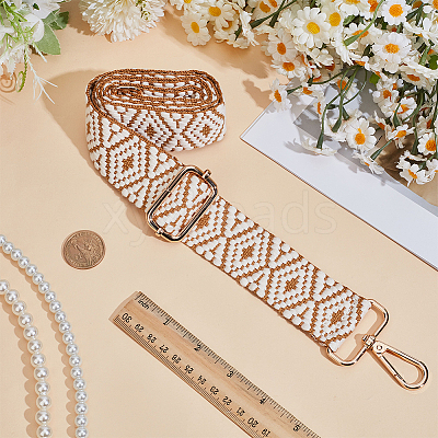Rhombus Pattern Nylon Canvas Handbag Webbing Bag Straps FIND-CN0002-38A-1