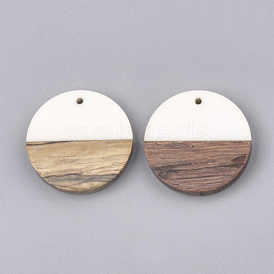 Resin & Walnut Wood Pendants RESI-S358-02B-01-1