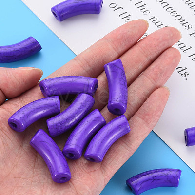 Opaque Crackle Acrylic Beads MACR-S372-001N-004-1