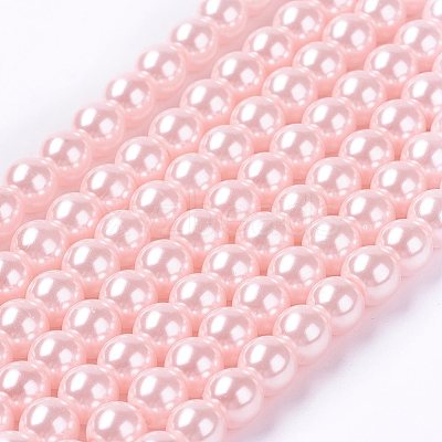 Eco-Friendly Dyed Glass Pearl Beads Strands HY-A008-6mm-RB033-1