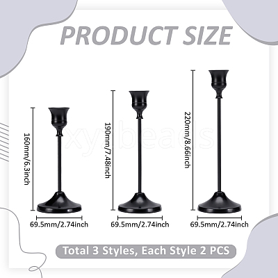 Aluminum Candle Holder AJEW-WH0308-766-1