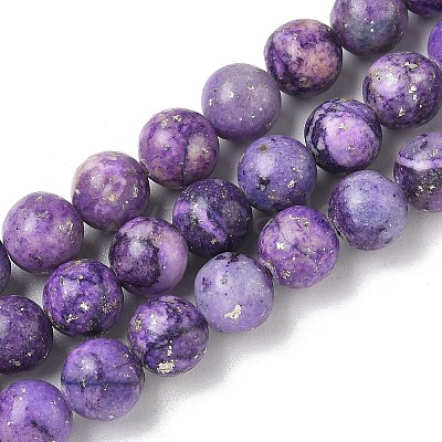 Dyed Natural Dolomite Beads Strands G-D337-8mm-D03-1