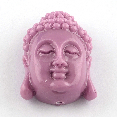Dyed Buddha Head Synthetical Coral Beads X-CORA-R011-17-1