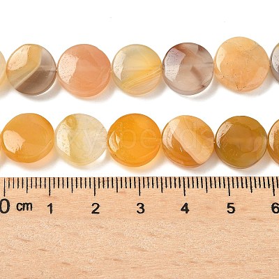 Natural Yellow Botswana Agate Beads Strands G-F790-H04-02-1