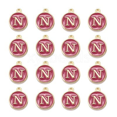 Golden Plated Alloy Enamel Charms ENAM-S118-08N-1