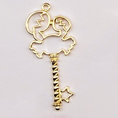 Alloy Open Back Bezel Big Pendants PALLOY-CJC0004-07G-09-1