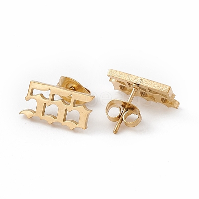 Number Earrings X-EJEW-F286-01E-G-1